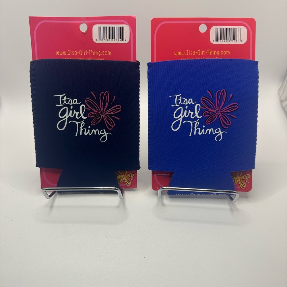It's a Girl Thing Can Koozies/Coolers- New in Package- set of 2- Beach, Pool - Picture 2 of 2